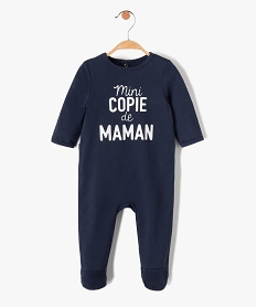GEMO Pyjama bébé en jersey avec ouverture pont-dos Bleu