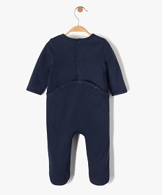 pyjama bebe en jersey avec ouverture pont-dos bleuI763601_3