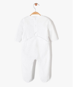 pyjama bebe en jersey avec ouverture pont-dos blancI763701_3