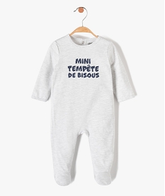 pyjama bebe en jersey avec ouverture pont-dos gris pyjamas et dors bienI763801_1