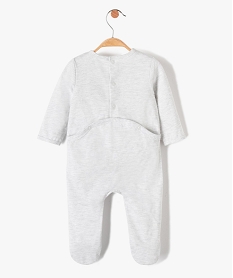pyjama bebe en jersey avec ouverture pont-dos gris pyjamas et dors bienI763801_3