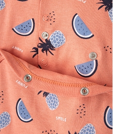 pyjama bebe a motifs fruits exotiques fermeture pont dos orange pyjamas et dors bienI764201_2