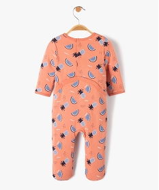 pyjama bebe a motifs fruits exotiques fermeture pont dos orange pyjamas et dors bienI764201_3