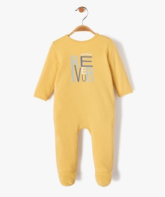 GEMO Pyjama bébé à pont-dos et inscription Jaune
