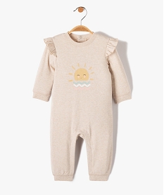 GEMO Pyjama bébé en jersey à épaules volantées Beige