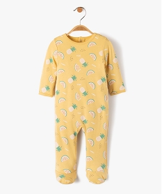 GEMO Pyjama bébé à motifs fruits exotiques fermeture pont dos Jaune