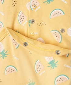pyjama bebe a motifs fruits exotiques fermeture pont dos jauneI764701_2