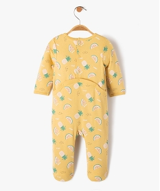 pyjama bebe a motifs fruits exotiques fermeture pont dos jauneI764701_3