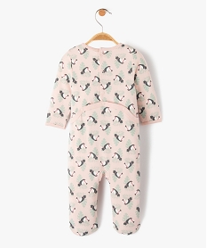 pyjama bebe avec motifs toucans fermeture pont dos rose pyjamas et dors bienI765001_3