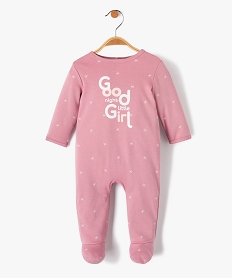 GEMO Pyjama bébé fille à motifs étoiles et fermeture pont-dos Rose