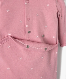 pyjama bebe fille a motifs etoiles et fermeture pont-dos roseI765101_2