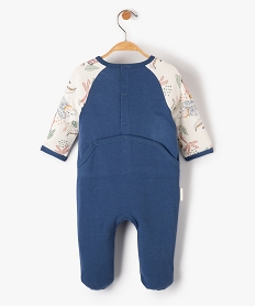 pyjama bebe a pont-dos imprime jungle - petit beguin bleu pyjamas et dors bienI765401_3