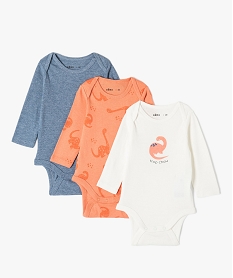 bodies bebe a manches longues avec encolure americaine orangeI767501_1