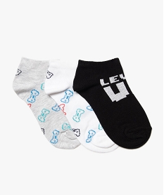 chaussettes garcon ultra courtes avec motifs jeu video (lot de 3) blanc standardI770401_1