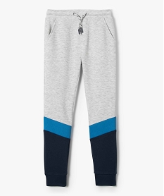 pantalon de jogging garcon tricolore gris pantalonsI770701_1