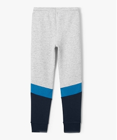pantalon de jogging garcon tricolore gris pantalonsI770701_3