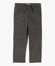 pantalon garcon a taille elastiquee et grandes poches plaquees gris pantalonsI770901_1