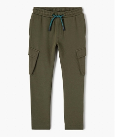 pantalon de jogging garcon avec poches a rabat - lulucastagnette vert pantalonsI771101_2