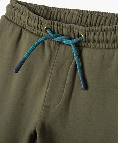 pantalon de jogging garcon avec poches a rabat - lulucastagnette vert pantalonsI771101_3