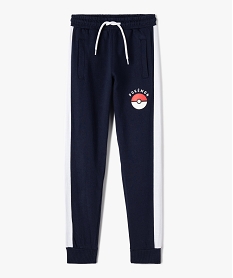 pantalon de jogging garcon avec bandes contrastantes - pokemon bleu pantalonsI771201_1
