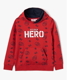 GEMO Sweat garçon à capuche imprimé - Spiderman rouge standard