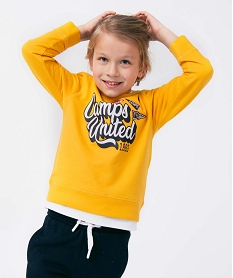 GEMO Sweat garçon avec inscription sur le buste - Camps United Jaune