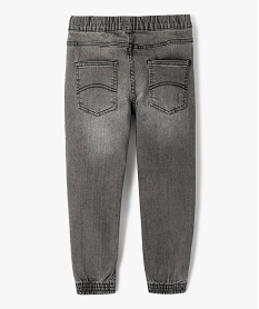 jean garcon coupe regular avec ceinture et bas de jambes elastiques grisI774901_3