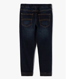 jean garcon coupe regular avec ceinture et bas de jambes elastiques bleuI775001_3
