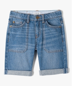 bermuda garcon en jean avec poches plaquees - lulucastagnette grisI775301_1