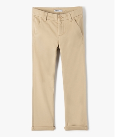 GEMO Pantalon chino en twill de coton garçon dore