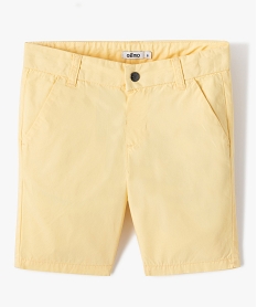 GEMO Bermuda garçon en toile de coton jaune standard
