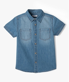 chemise garcon a manches courtes aspect denim grisI779101_1