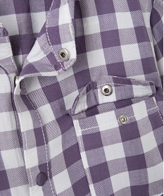chemise garcon a carreaux avec manches retroussables imprimeI779401_2