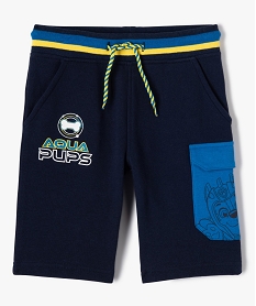 GEMO Bermuda garçon en maille avec poche à rabat - Pat Patrouille navy