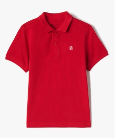 polo a manches courtes uni garcon rouge polosI781801_1