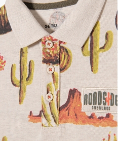 polo garcon a manches courtes et motifs cactus imprime polosI782201_4