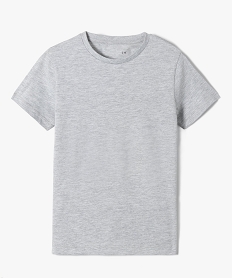 GEMO Tee-shirt à manches courtes en coton uni garçon gris standard
