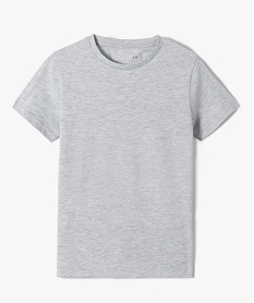 GEMO Tee-shirt à manches courtes en coton uni garçon Gris