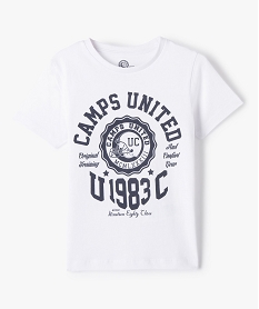 GEMO Tee-shirt garçon avec inscription XXL sur le buste - Camps United Blanc