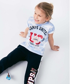 GEMO Tee-shirt garçon à manches courtes avec motif XL - Camps United Bleu