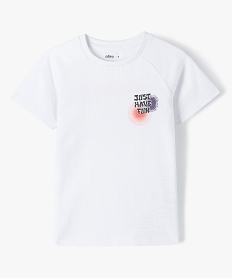 tee-shirt garcon a manches courtes avec motif streetwear au dos blancI785901_1
