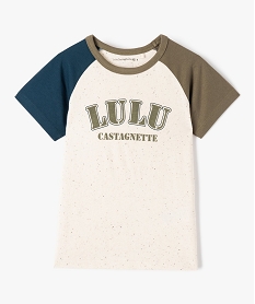 GEMO Tee-shirt garçon tricolore à manches courtes - LuluCastagnette Beige