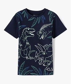 GEMO Tee-shirt garçon à manches courtes à motifs animaux Imprimé