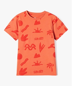 GEMO Tee-shirt garçon à manches courtes avec motifs estivaux Imprimé