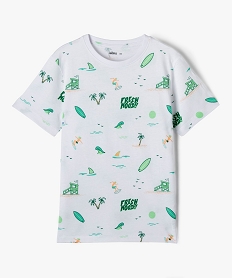 GEMO Tee-shirt à manche courtes à motifs plage garçon Imprimé