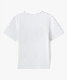 tee-shirt garcon a manches courtes avec motif estival blancI789901_3
