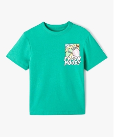 GEMO Tee-shirt garçon avec large motif estival dans le dos Vert