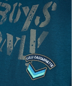 tee-shirt garcon a manches longues avec inscription - lulucastagnette bleuI790601_3