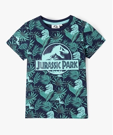 GEMO Tee-shirt garçon à manches courtes motif dinosaure - Jurassic Park Bleu