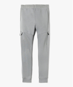 pantalon de jogging garcon avec empiecements sur les cotes gris pantalonsI791901_4